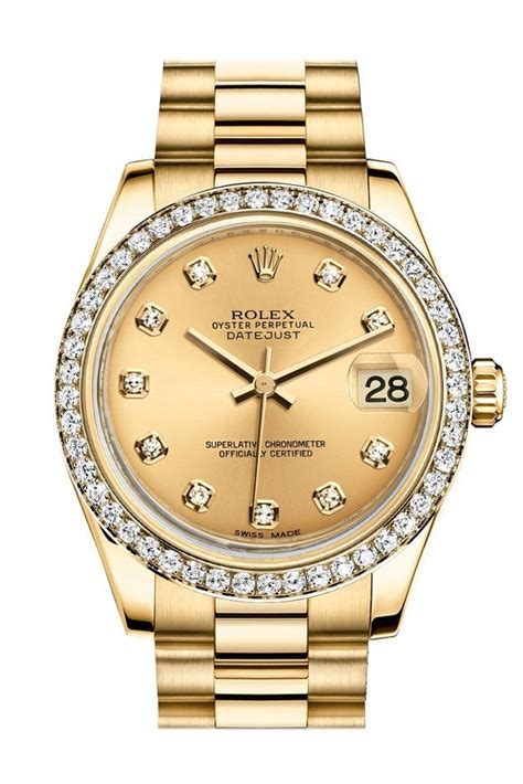 rolex datejust president oro|rolex datejust 31 diamond bezel.